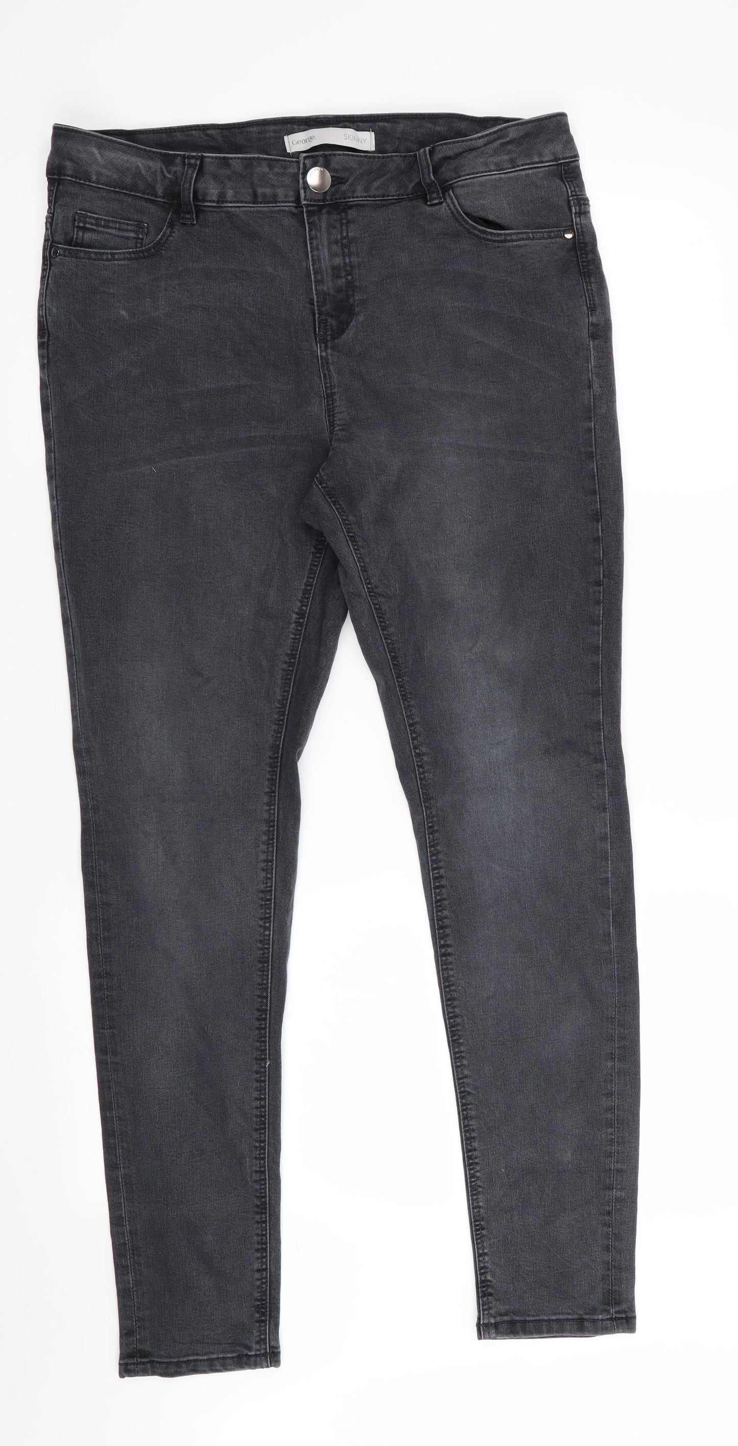 George Womens Black   Skinny Jeans Size 14 L29 in