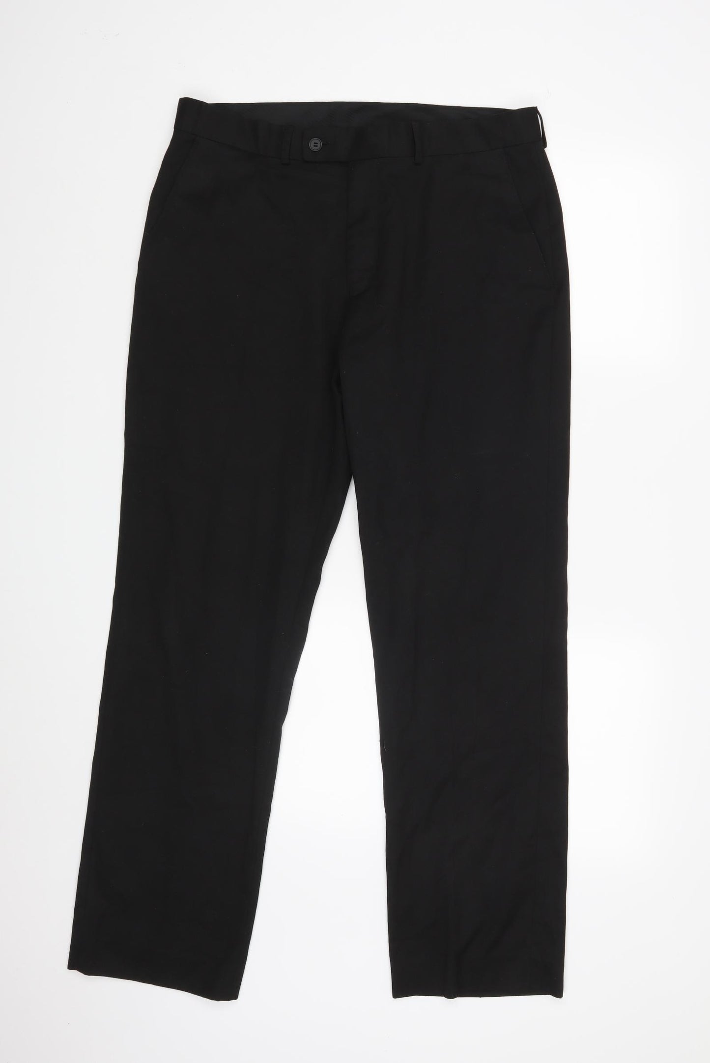 George Mens Black   Dress Pants Trousers Size 34 L31 in