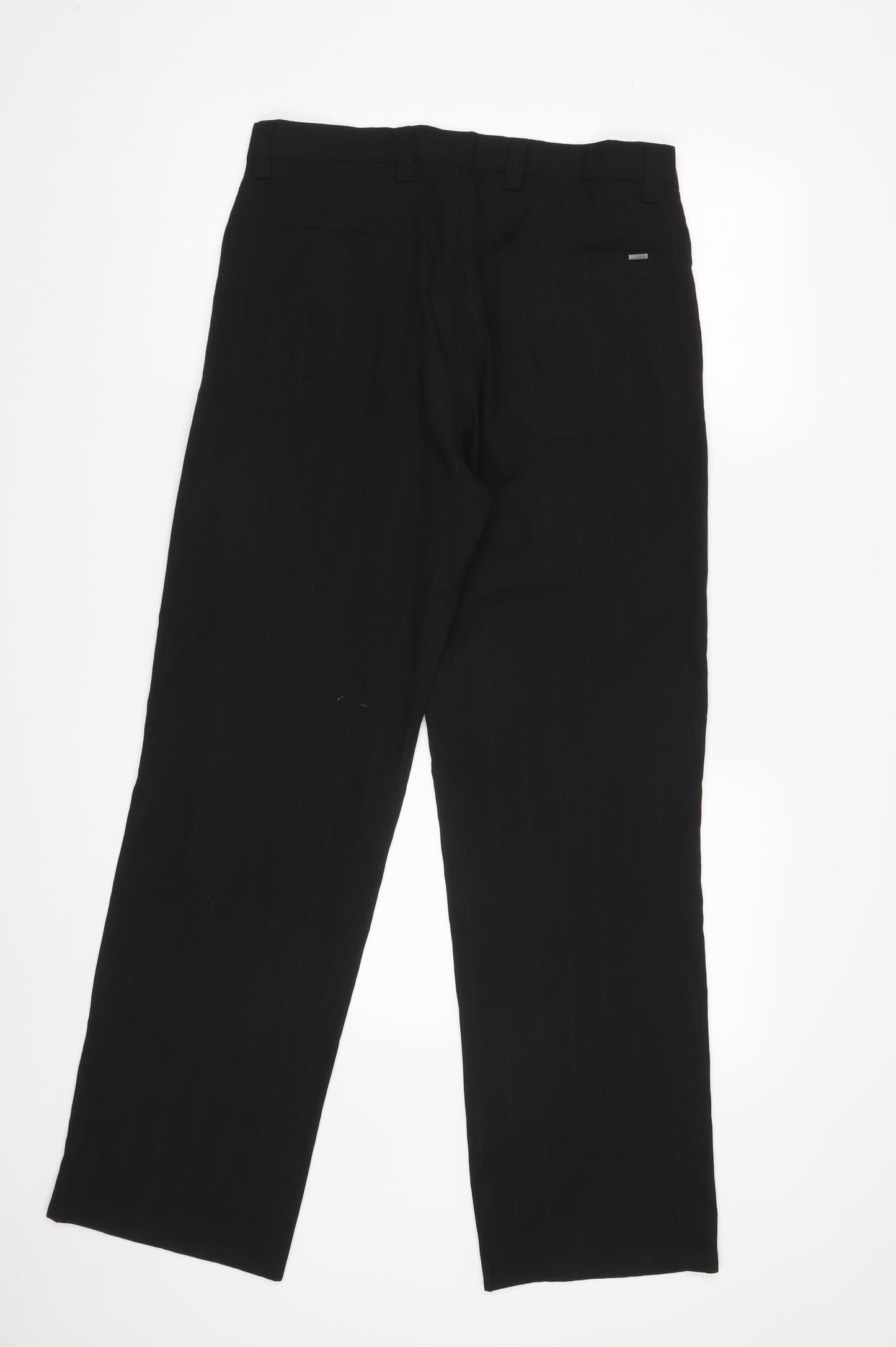 Creon Previs Womens Black Striped  Dress Pants Trousers Size 32 L31 in