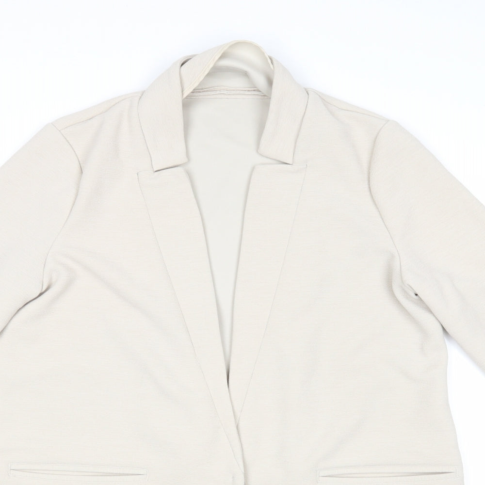 M&S Womens Beige   Jacket Blazer Size 10