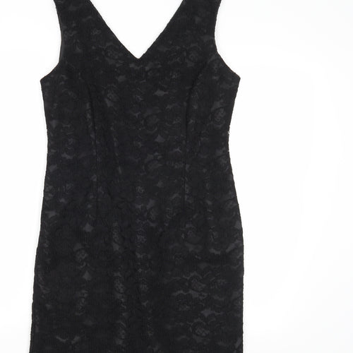BHS Womens Black Floral  A-Line  Size 12