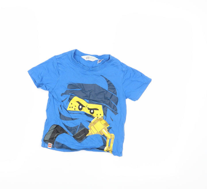 H&M Girls Blue Basic Polo Size 2-3 Years - Lego