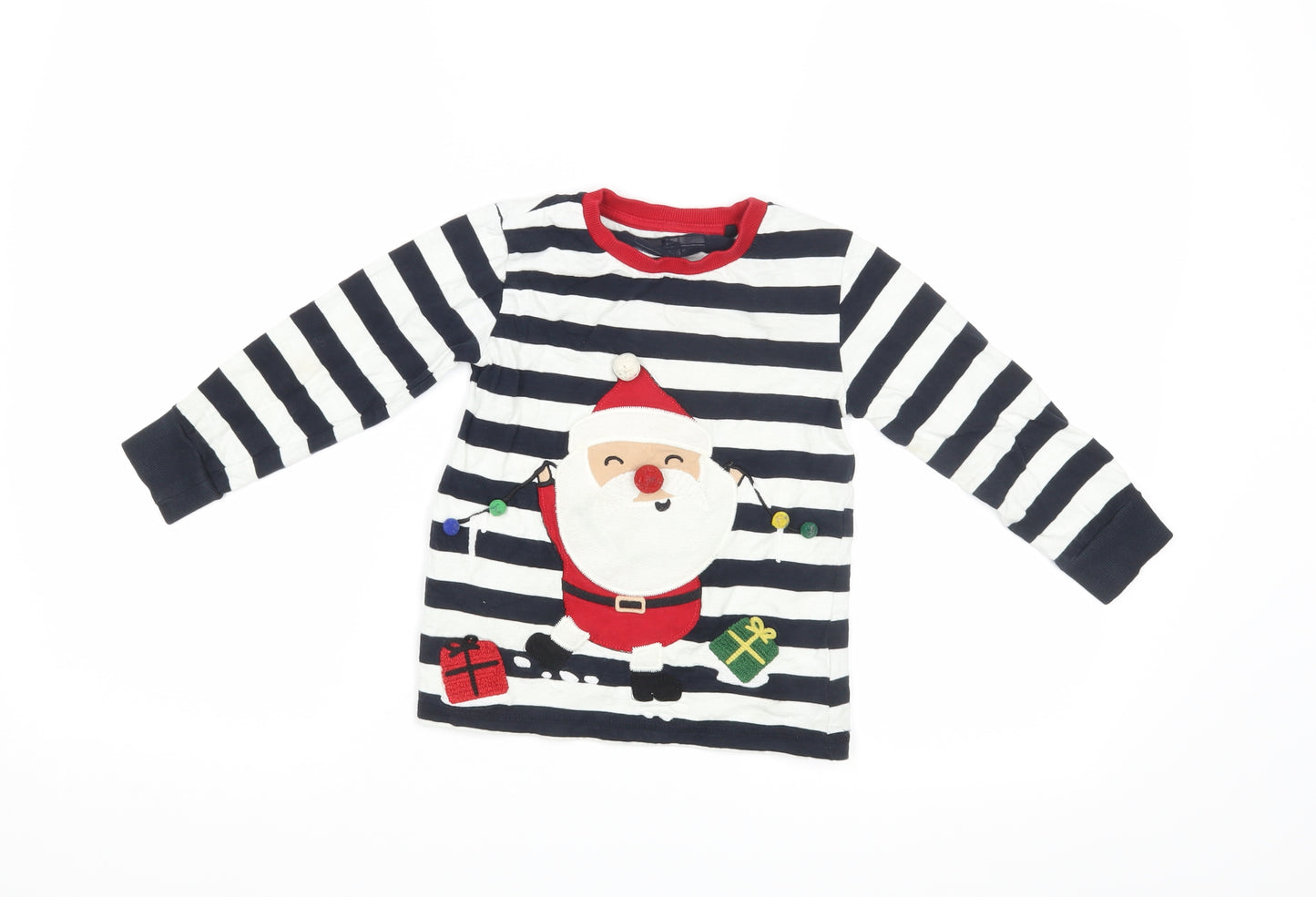 NEXT Boys Blue Striped  Basic Dress Shirt Size 3-4 Years  - Santa