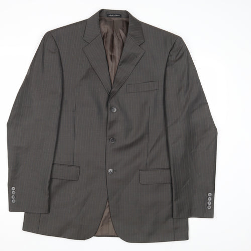 Concepts Mens Brown Striped  Jacket Blazer Size 40
