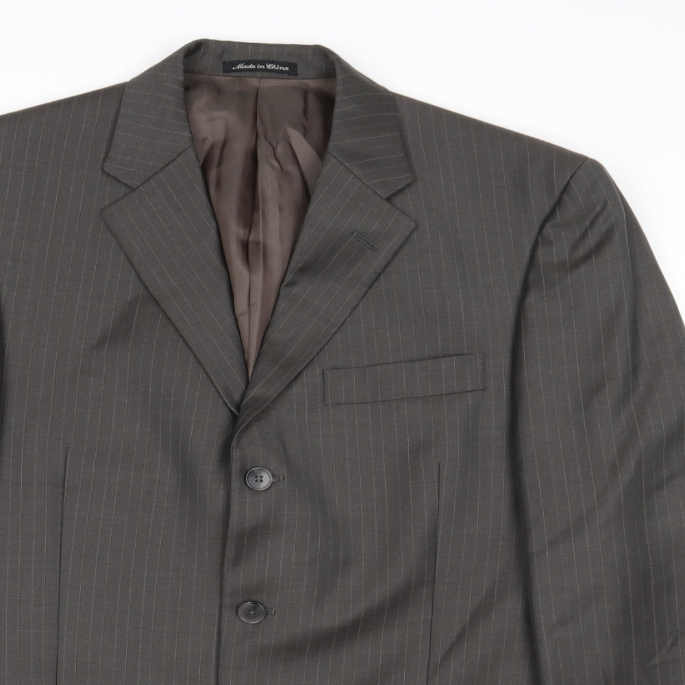 Concepts Mens Brown Striped  Jacket Blazer Size 40