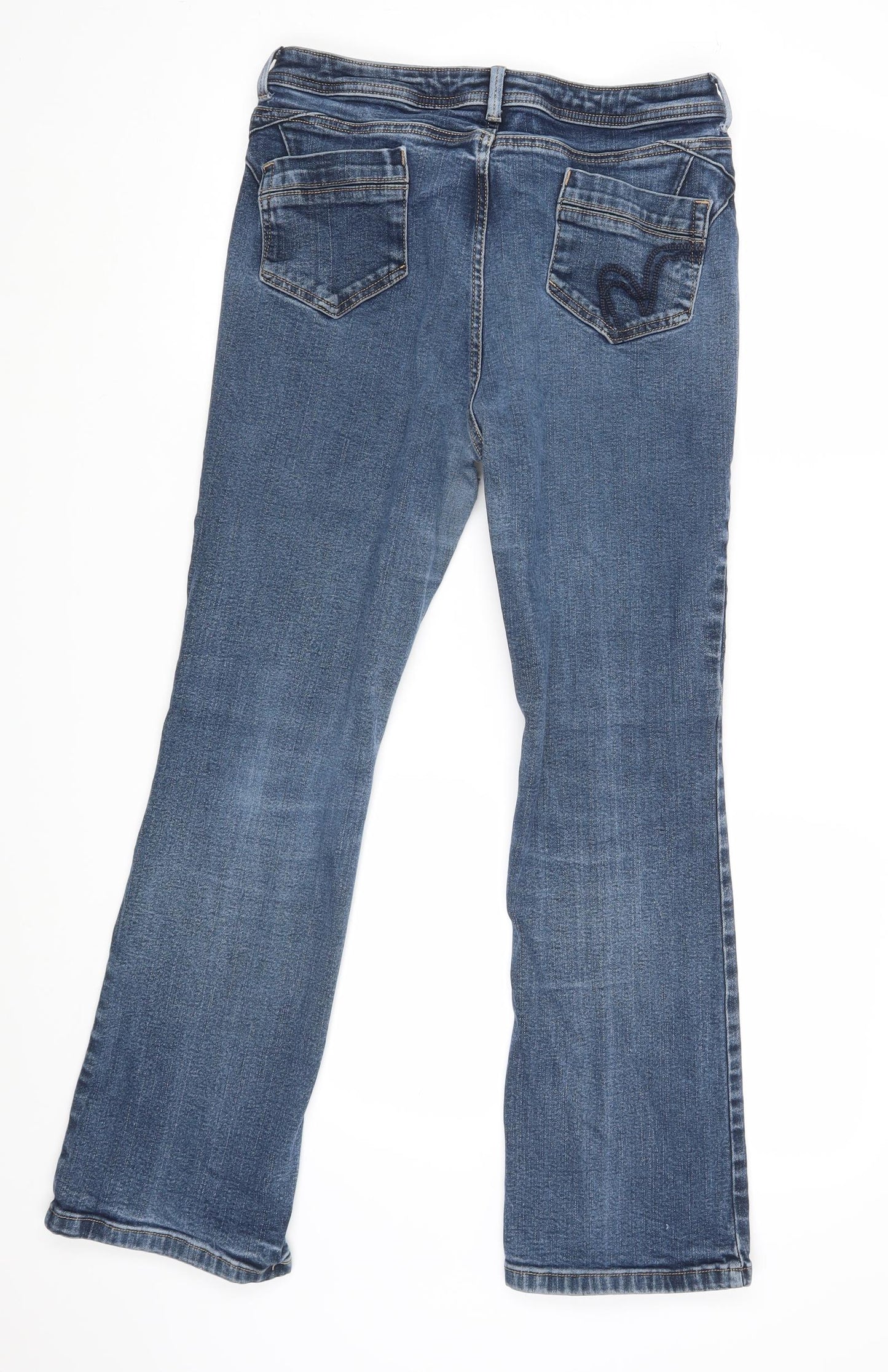 Per Una Womens Blue   Bootcut Jeans Size 14 L29 in