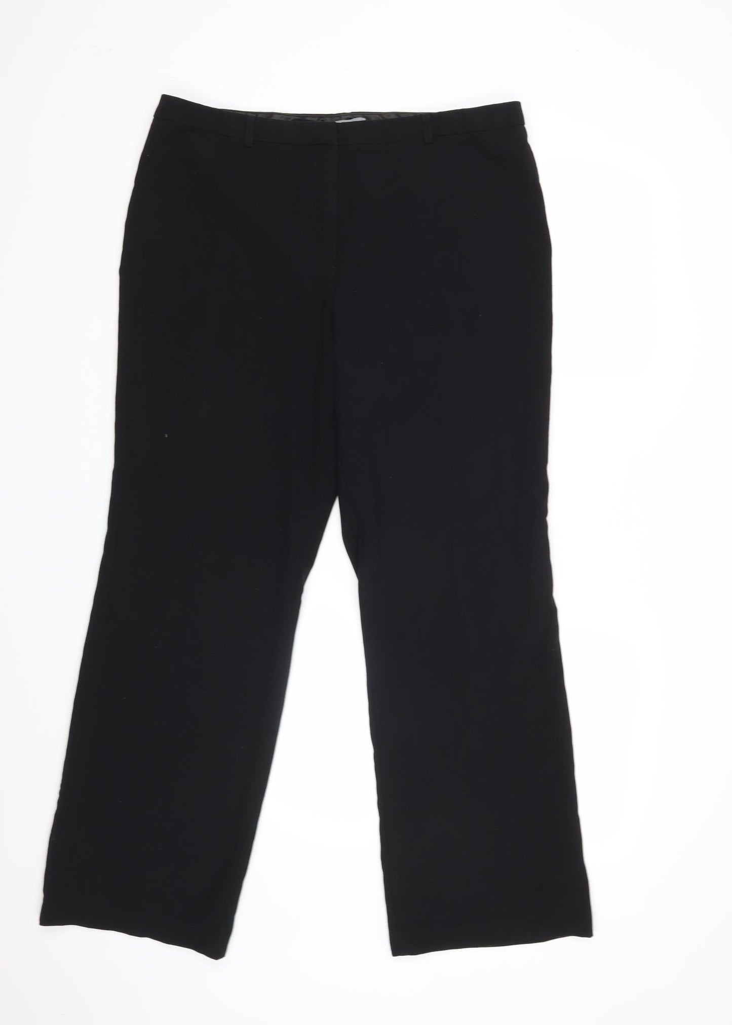 M&S Womens Black   Dress Pants Trousers Size 16 L30 in