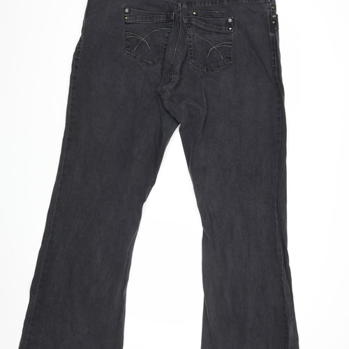 M&S Womens Black   Bootcut Jeans Size 24 L31 in