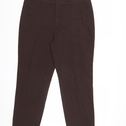 Zara Womens Brown Polka Dot  Trousers  Size 12 L28 in