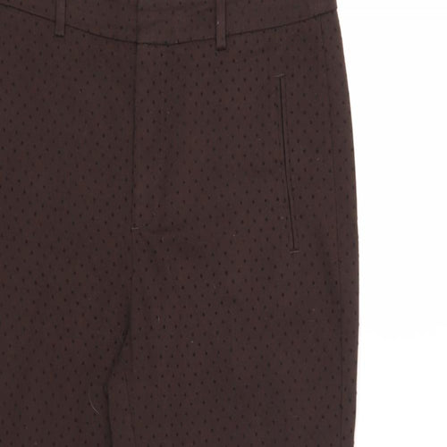 Zara Womens Brown Polka Dot  Trousers  Size 12 L28 in