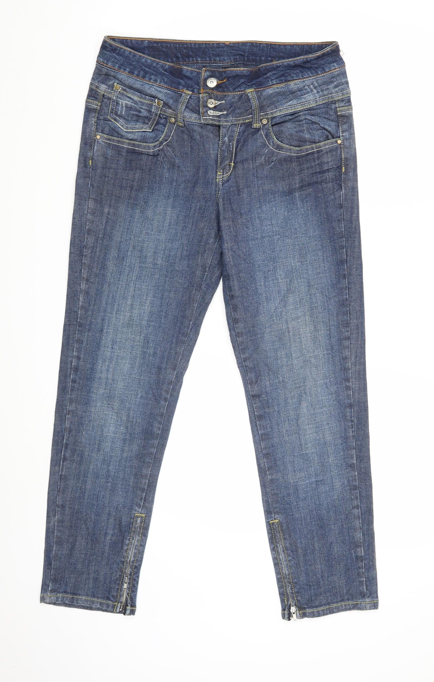 MNG Womens Blue   Straight Jeans Size 12 L28 in
