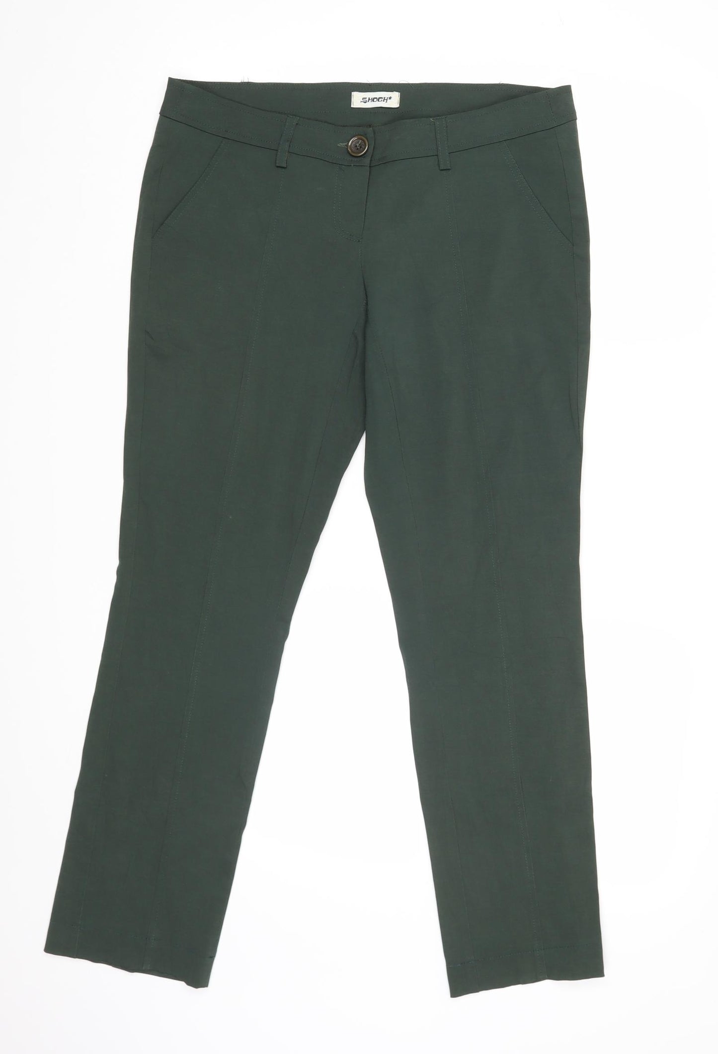 Smogh Womens Green   Chino Trousers Size 14 L28 in