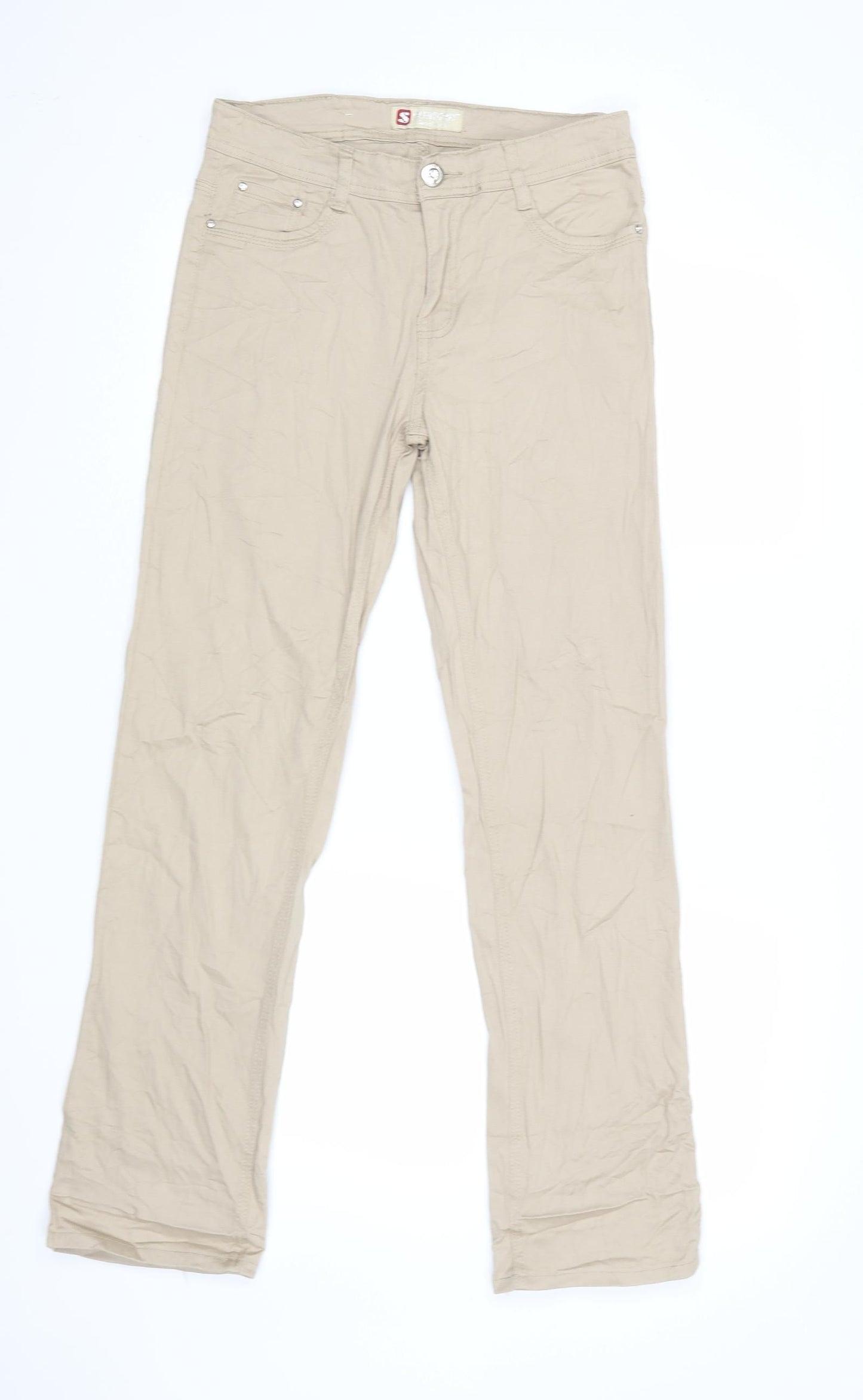 Sunbird Womens Beige   Chino Trousers Size 10 L31 in