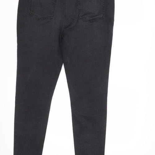 M&s Womens Black   Skinny Jeans Size 14 L29 in - Embellished Pockets
