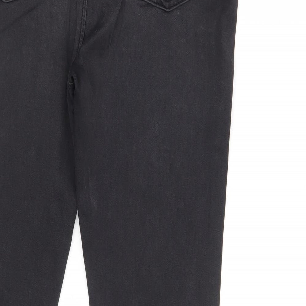 M&s Womens Black   Skinny Jeans Size 14 L29 in - Embellished Pockets