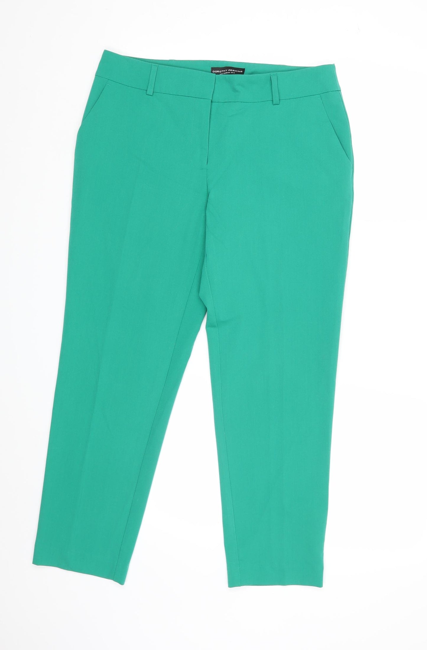 Dorothy Perkins Womens Green   Chino Trousers Size 12 L27 in
