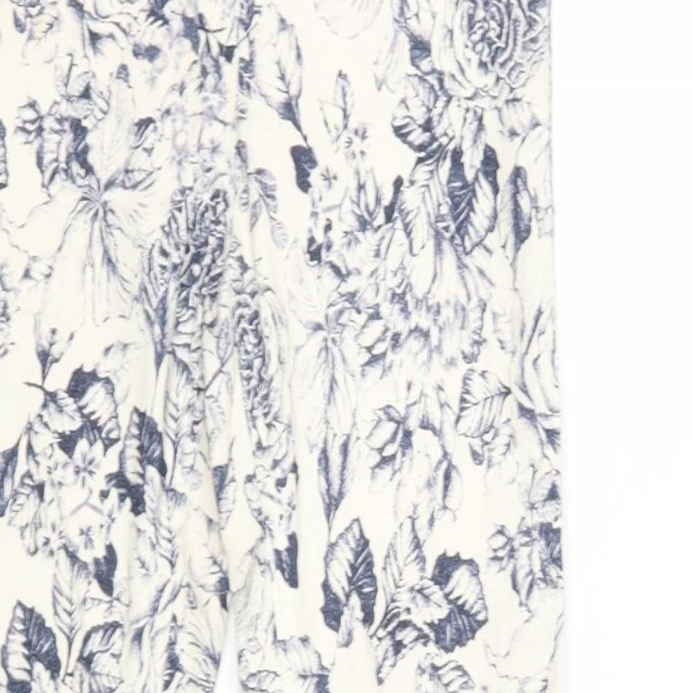 H&M Womens White Floral  Jegging Jeans Size 8 L29 in