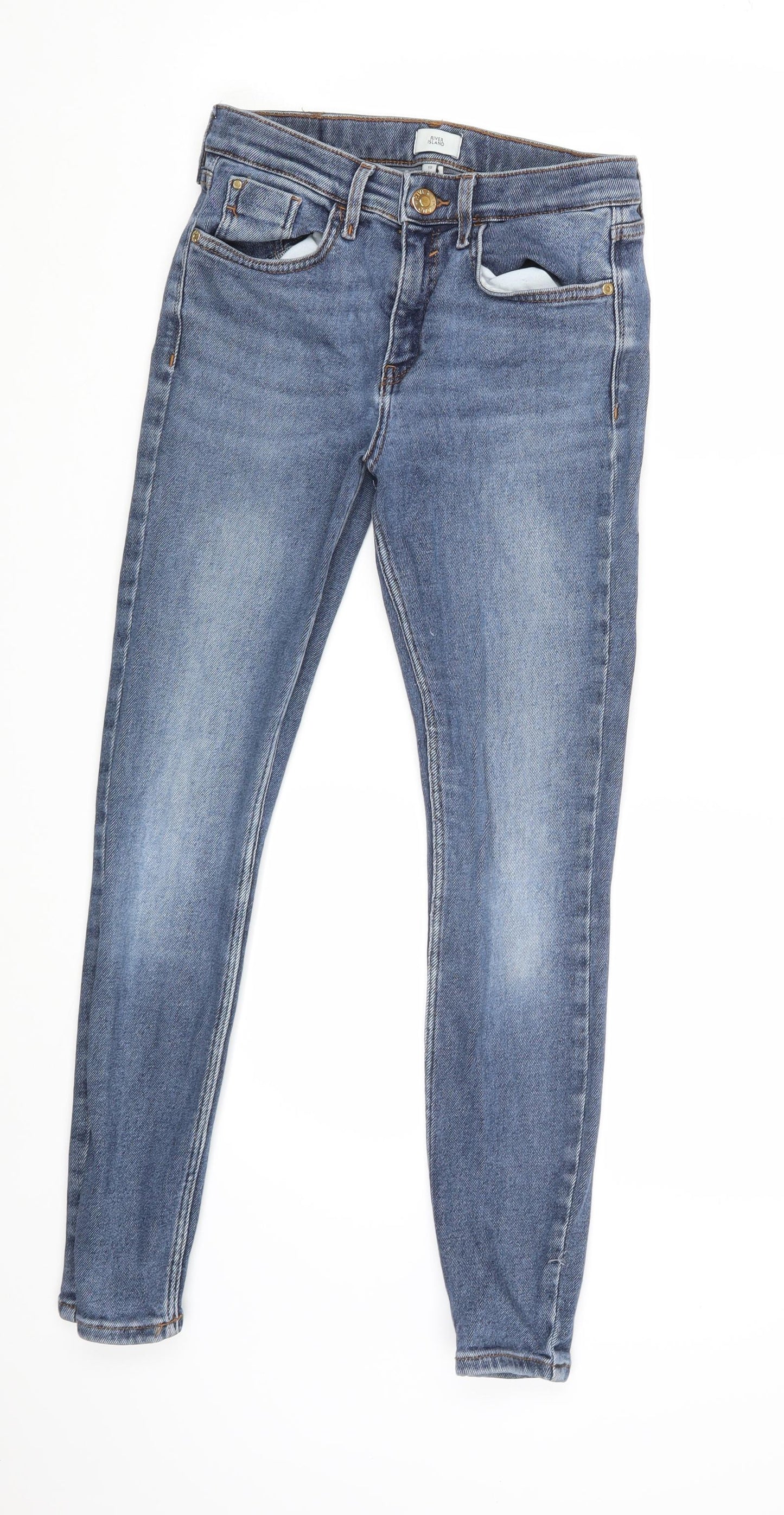River Island Womens Blue   Skinny Jeans Size 10 L28 in