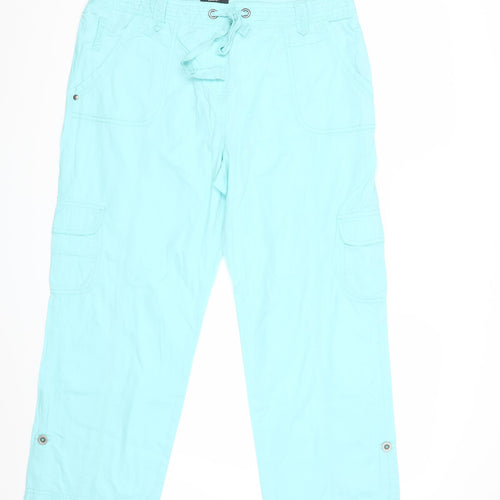 George Womens Blue   Cargo Trousers Size 14 L25 in
