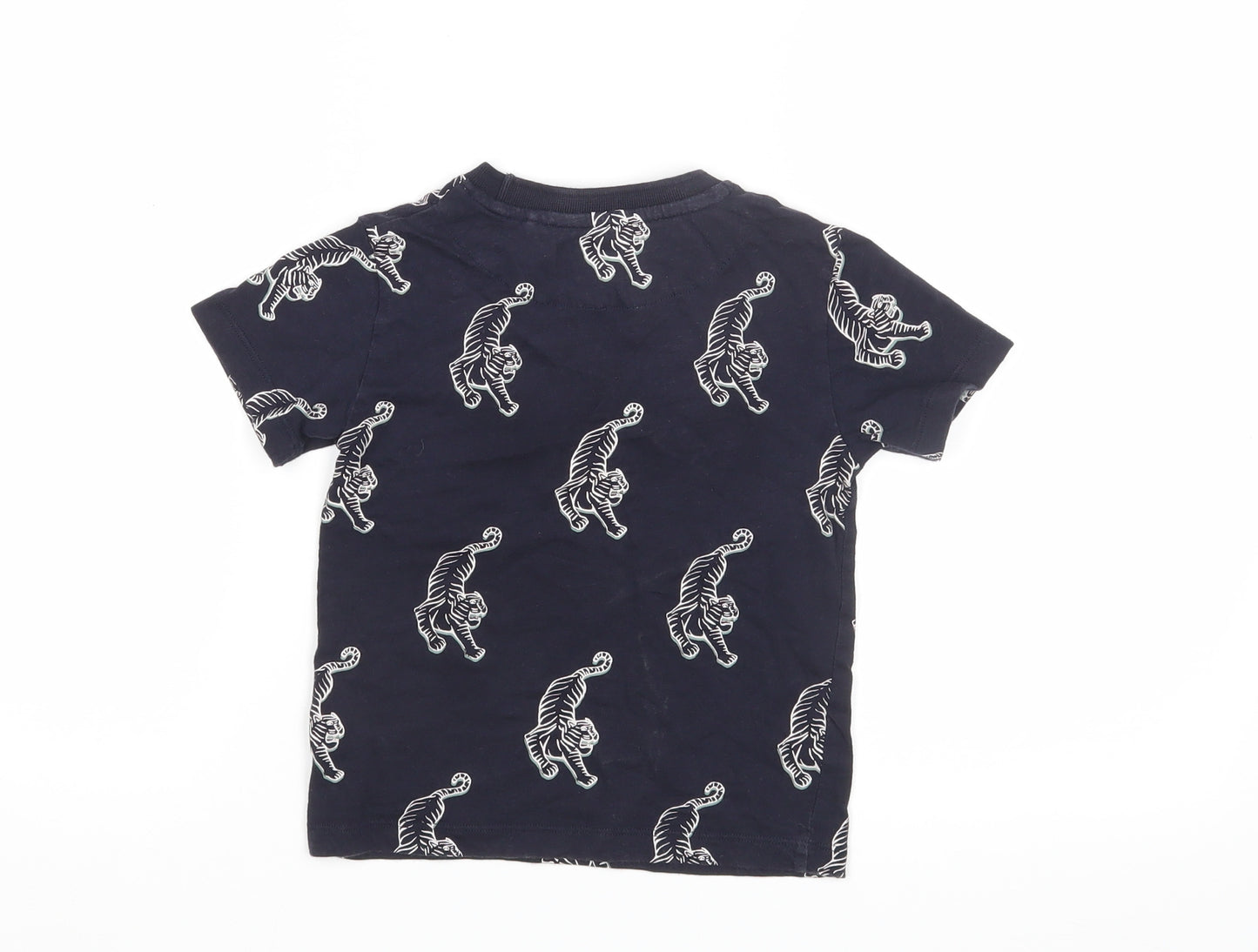 Ted Baker Boys Blue   Basic Polo Size 2-3 Years  - Tiger Print