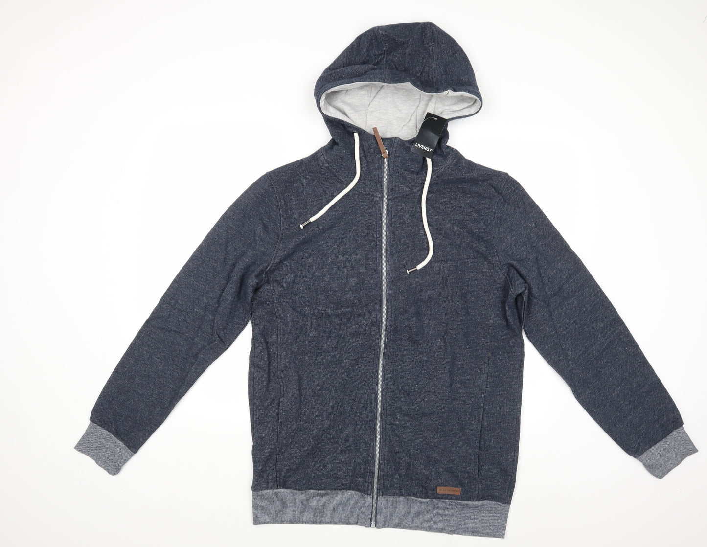 Livergy Mens Blue   Full Zip Hoodie Size L