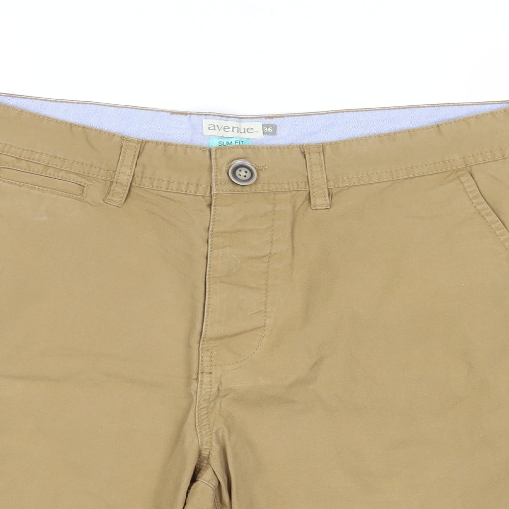 Avenue Mens Beige   Chino Shorts Size 36