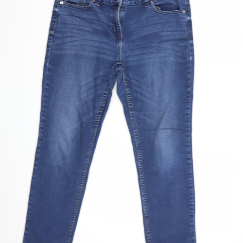NEXT Womens Blue   Straight Jeans Size 14 L28 in