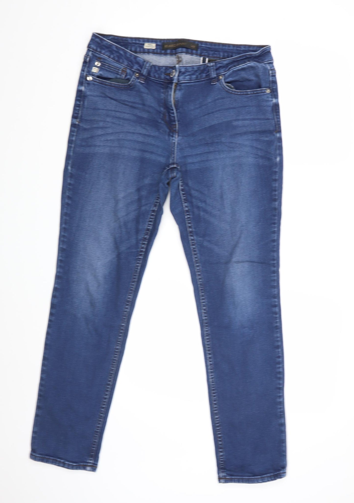 NEXT Womens Blue   Straight Jeans Size 14 L28 in