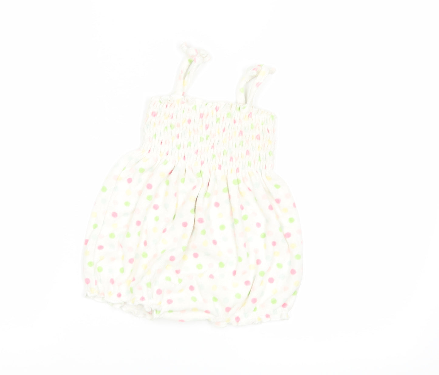 NEXT Baby White Polka Dot  Romper One-Piece Size 6-9 Months