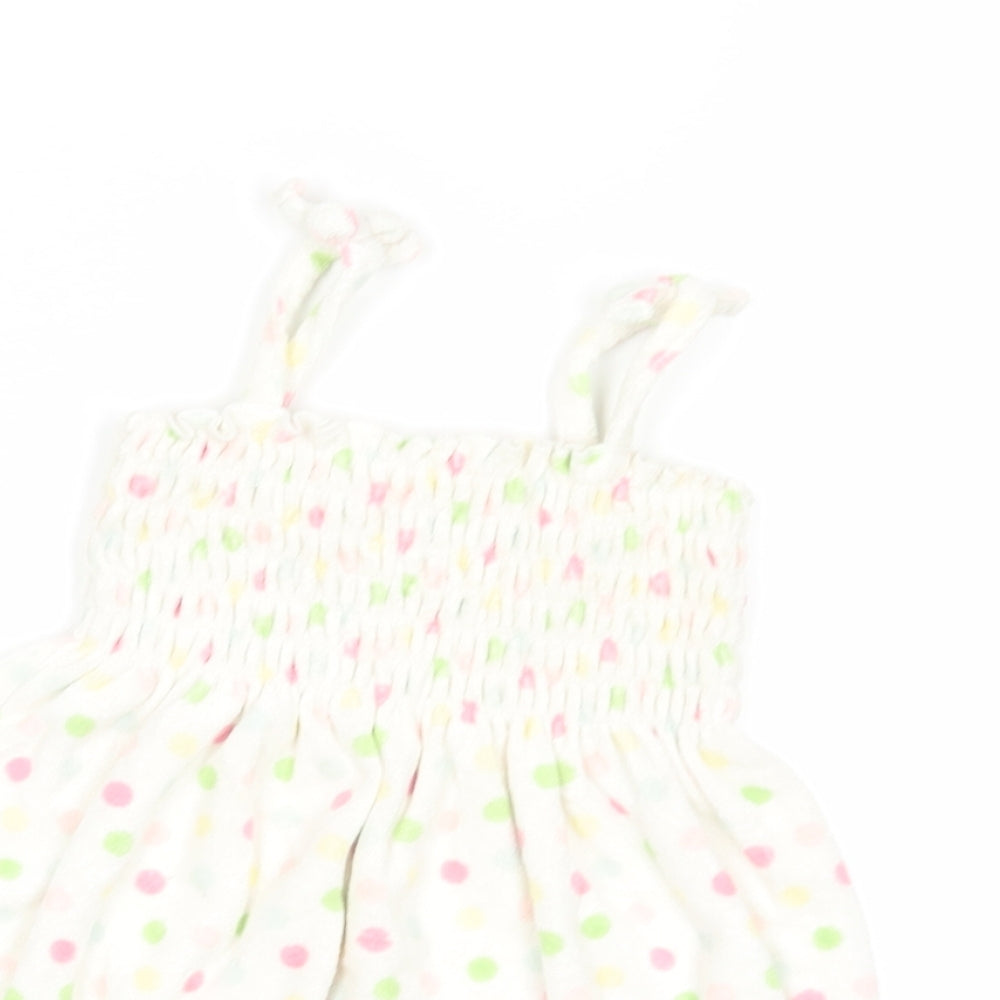 NEXT Baby White Polka Dot  Romper One-Piece Size 6-9 Months