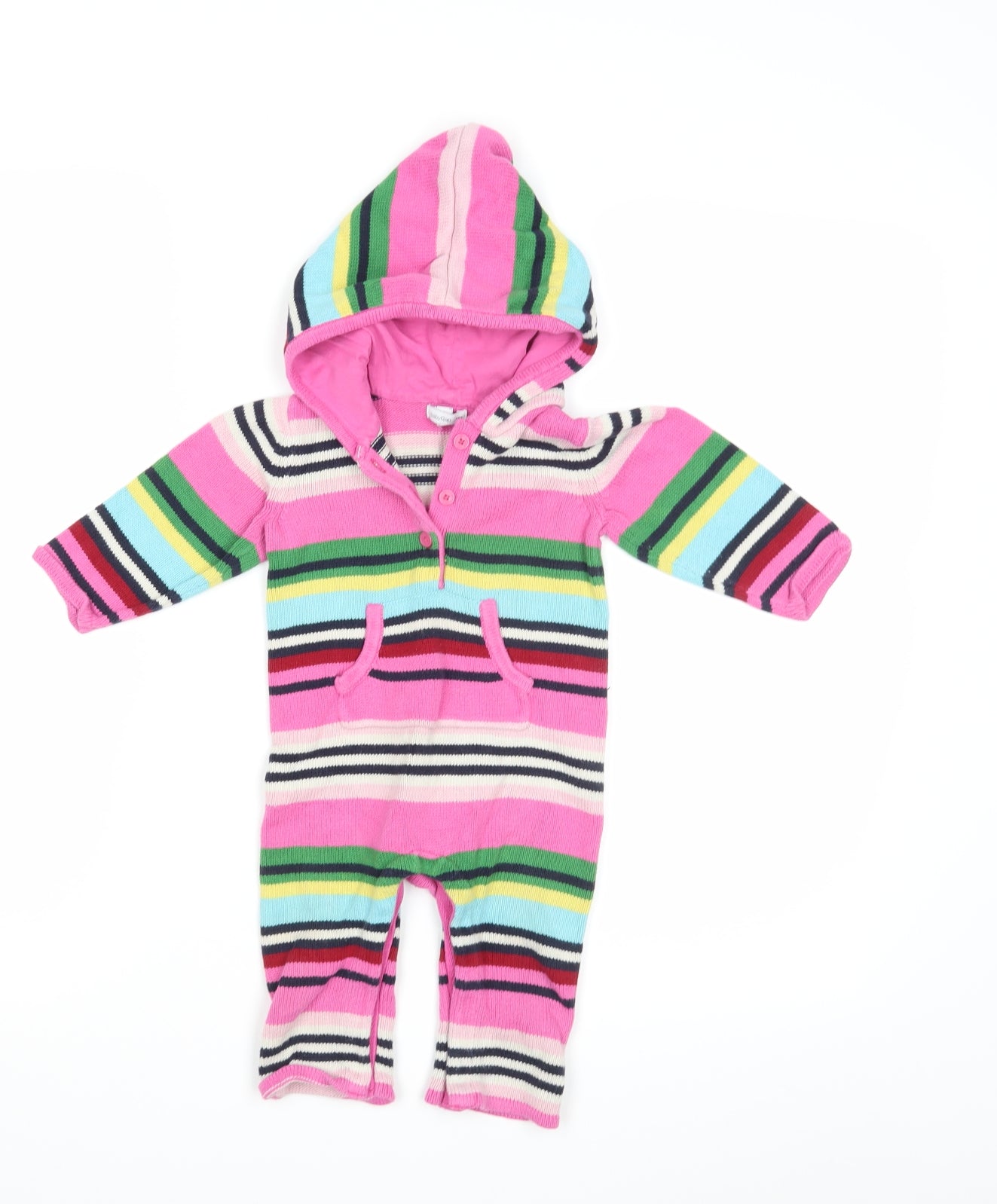 Gap Baby Multicoloured Striped  Babygrow One-Piece Size 6-9 Months