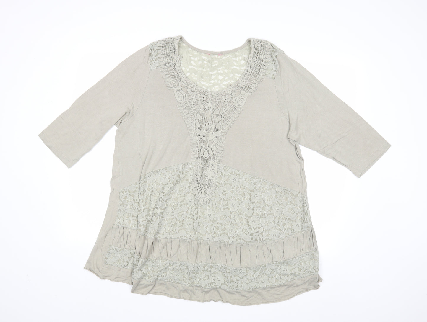 Together Womens Green Floral  Tunic Blouse Size 20