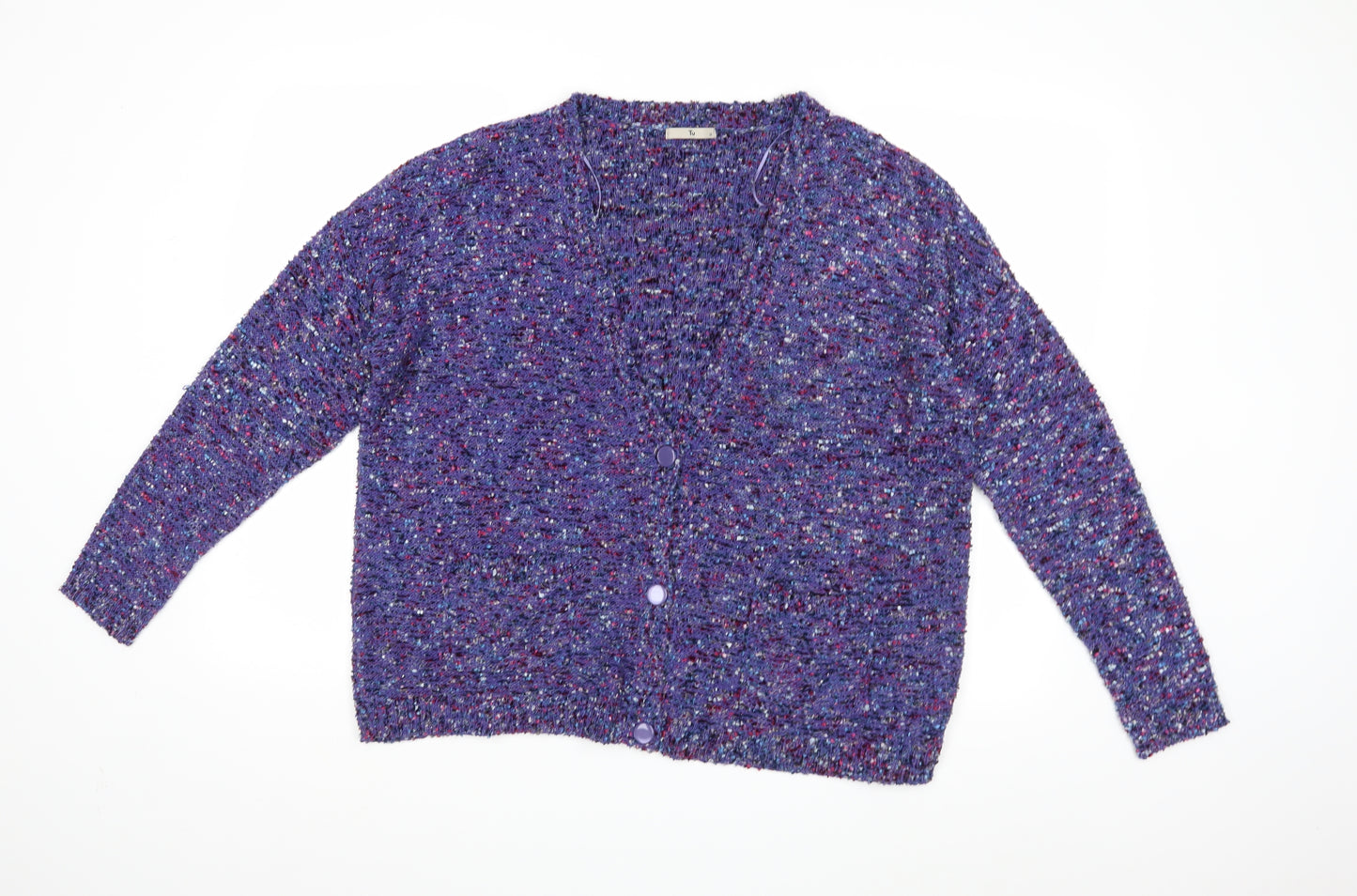 TU Womens Purple   Cardigan Jumper Size 16