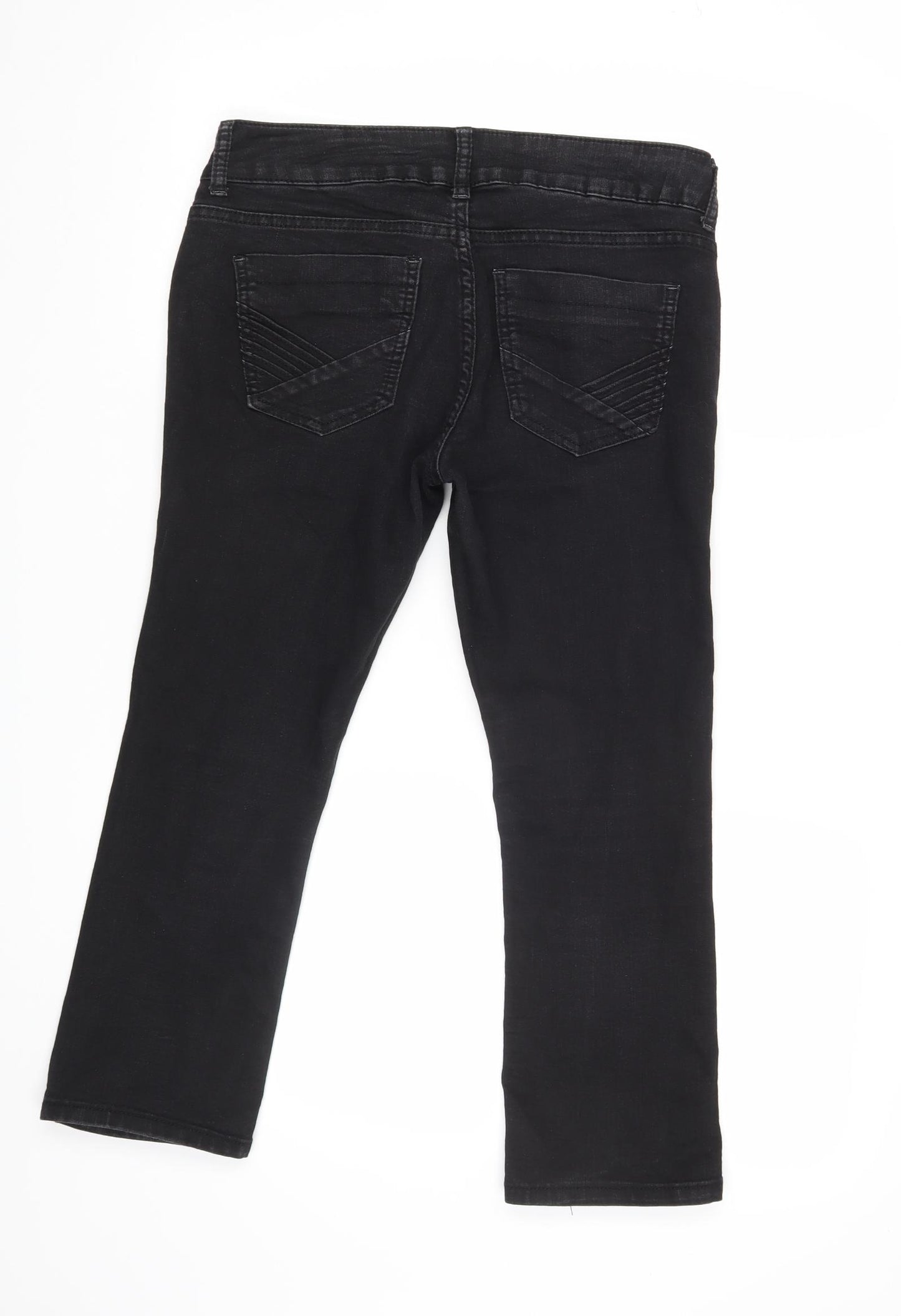 Jane Norman Womens Black   Cropped Jeans Size 12 L23 in