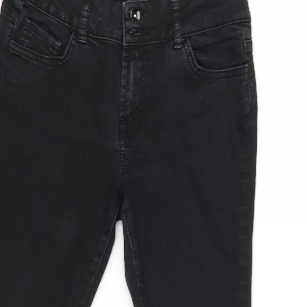 Jane Norman Womens Black   Cropped Jeans Size 12 L23 in