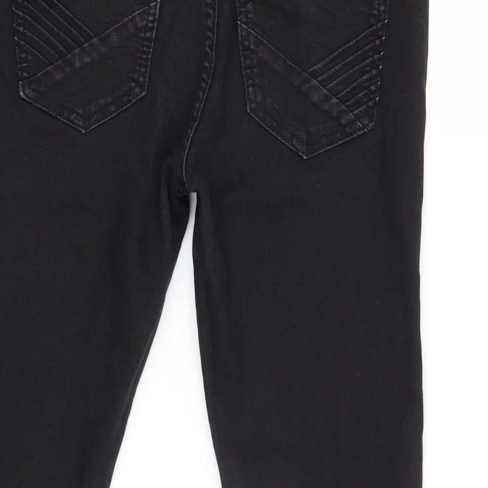 Jane Norman Womens Black   Cropped Jeans Size 12 L23 in