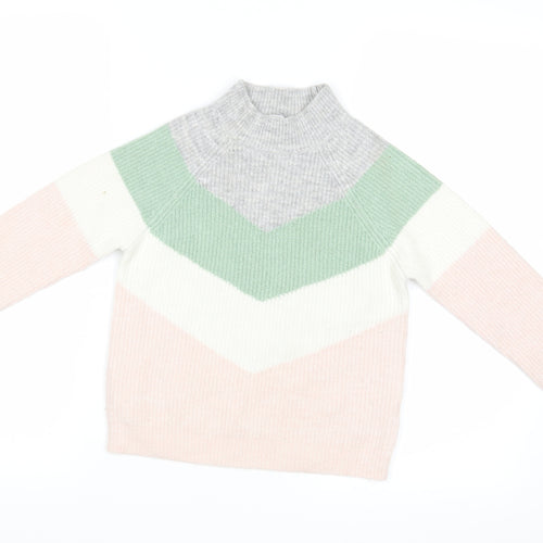 Primark Girls Multicoloured Striped  Shrug Jumper Size 9-10 Years