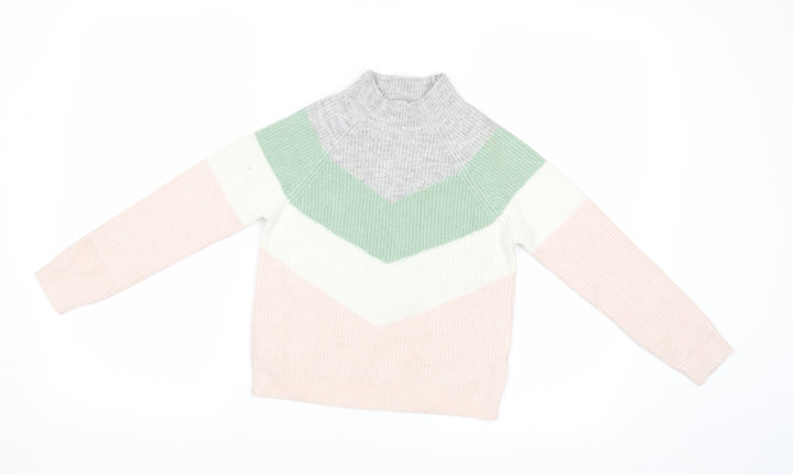 Primark Girls Multicoloured Striped  Shrug Jumper Size 9-10 Years