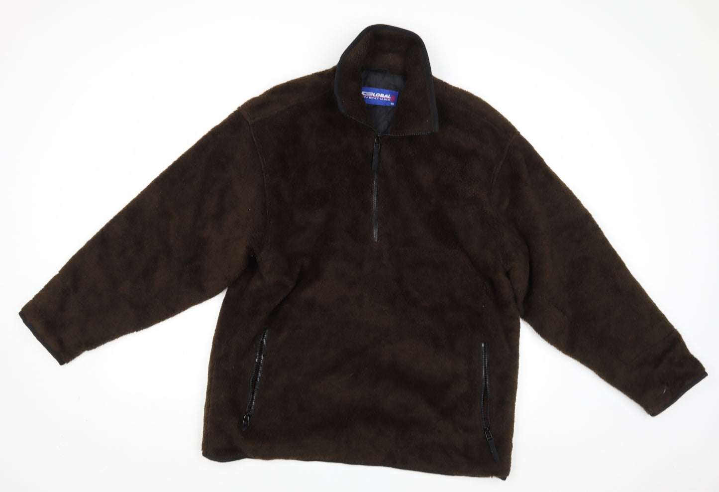 Global Adventure Mens Brown   Overcoat Coatigan Size S