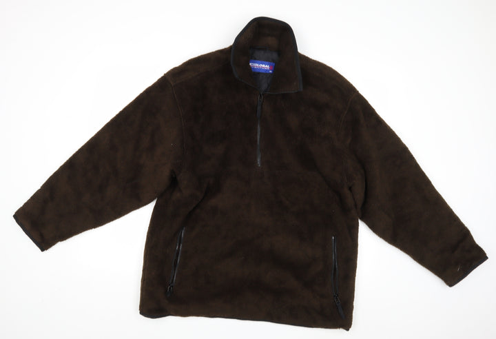 Global Adventure Mens Brown   Overcoat Coatigan Size S