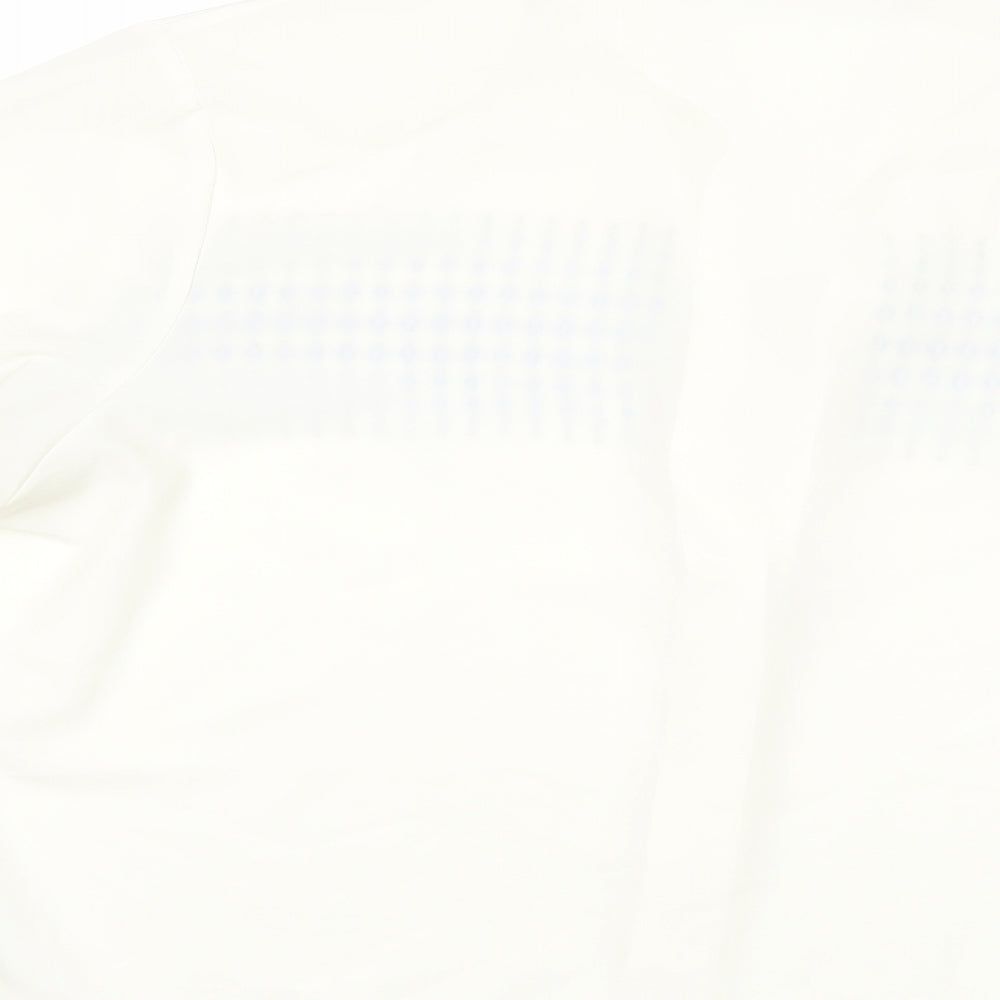 Jacques V Womens White Geometric  Basic Button-Up Size 22