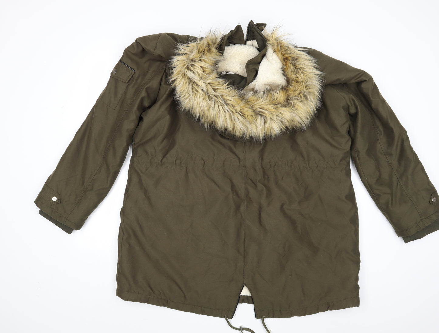 Peacocs Womens Green   Parka Coatigan Size 22