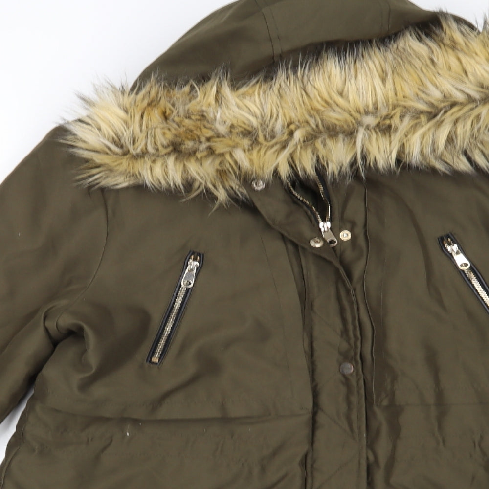 Peacocs Womens Green   Parka Coatigan Size 22