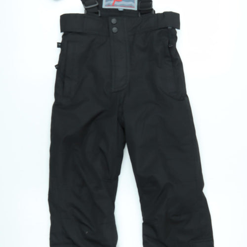 Parallel Boys Black   Ski Salopettes Ski Trousers Size 7-8 Years