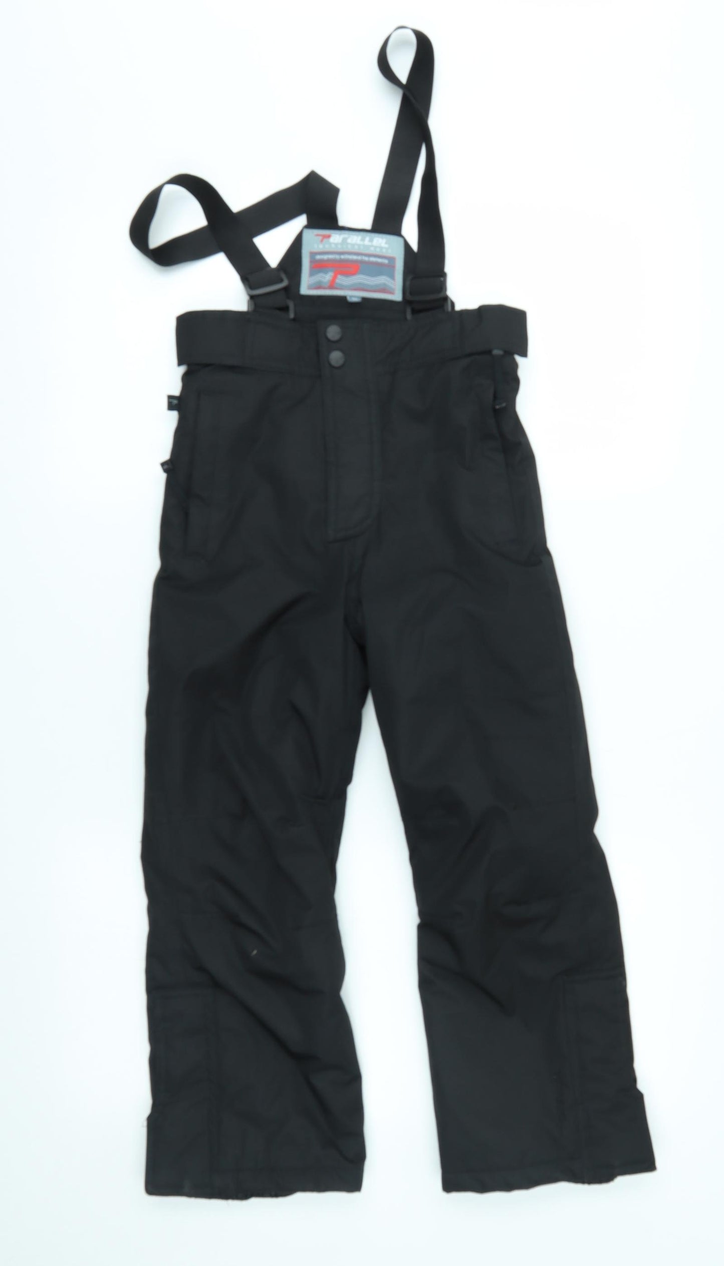 Parallel Boys Black   Ski Salopettes Ski Trousers Size 7-8 Years