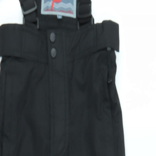 Parallel Boys Black   Ski Salopettes Ski Trousers Size 7-8 Years
