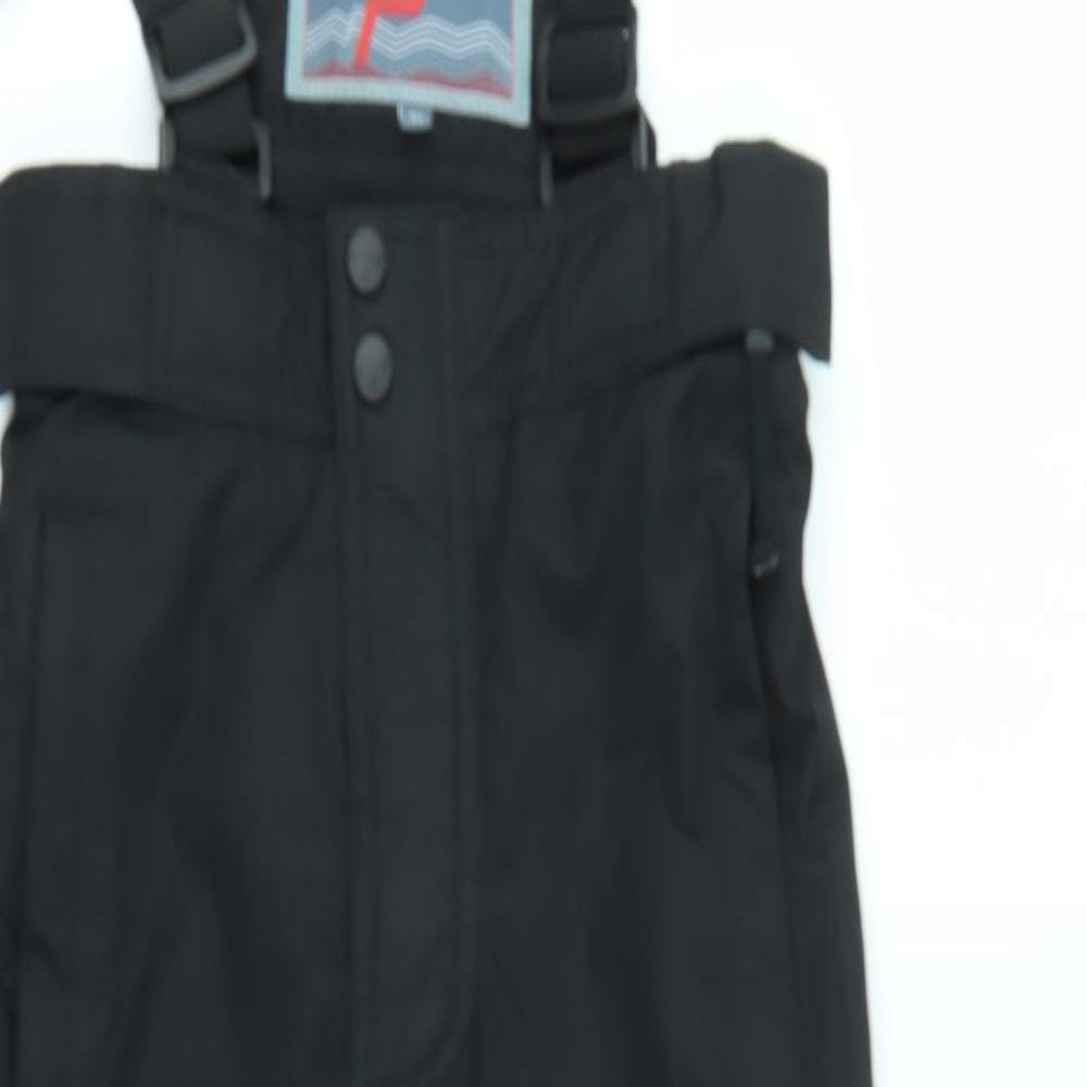 Parallel Boys Black   Ski Salopettes Ski Trousers Size 7-8 Years