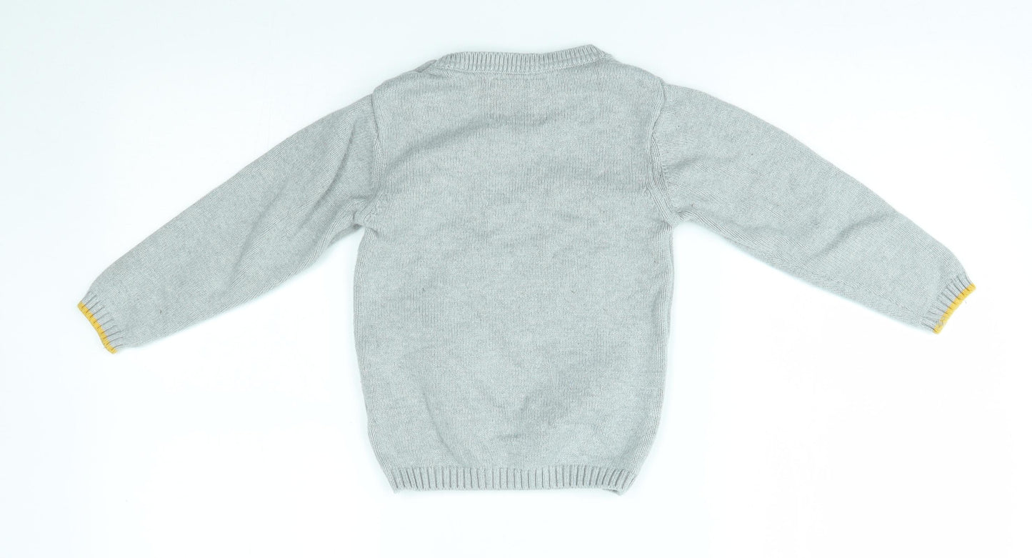 Mothercare Boys Grey   Pullover Jumper Size 4-5 Years