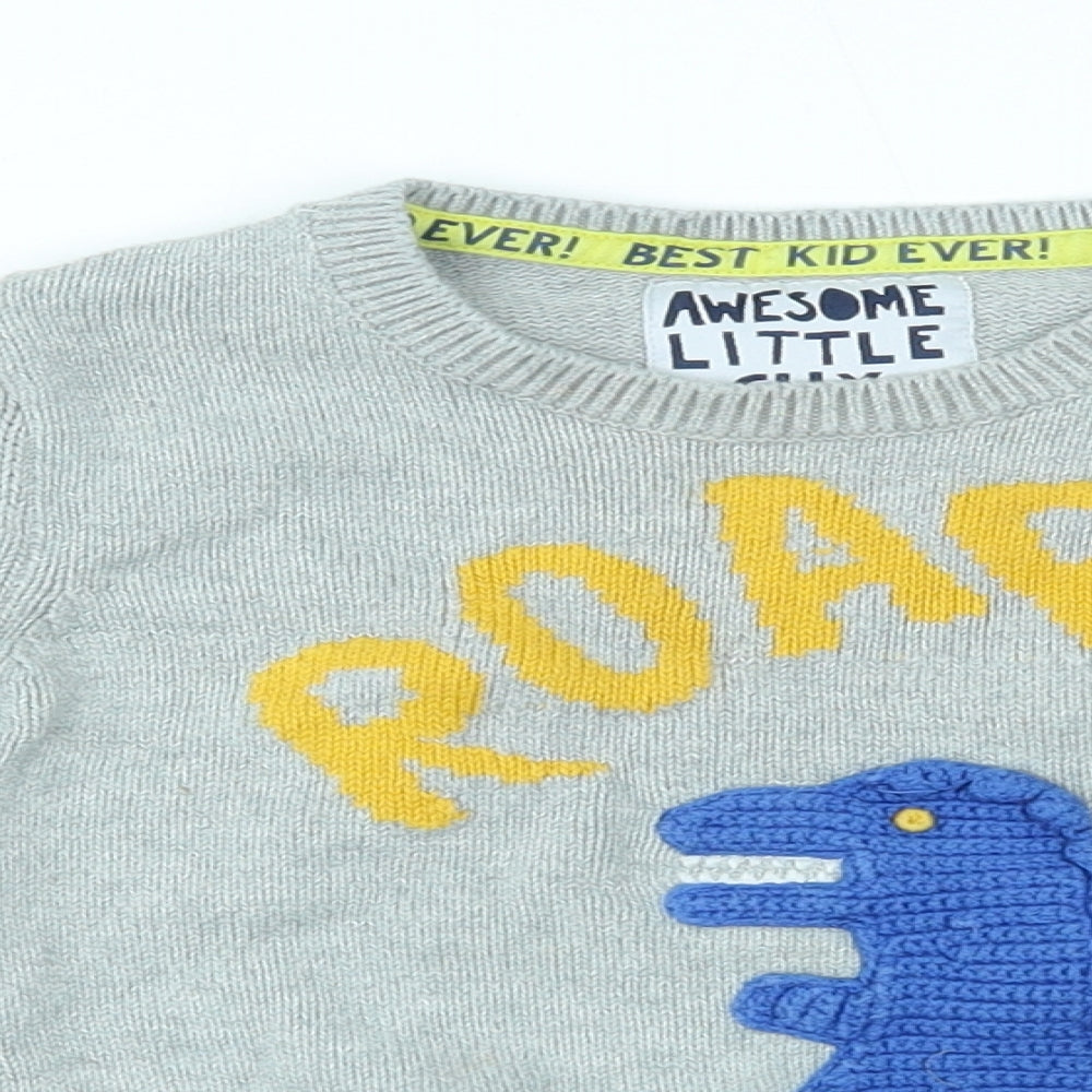 Mothercare Boys Grey   Pullover Jumper Size 4-5 Years