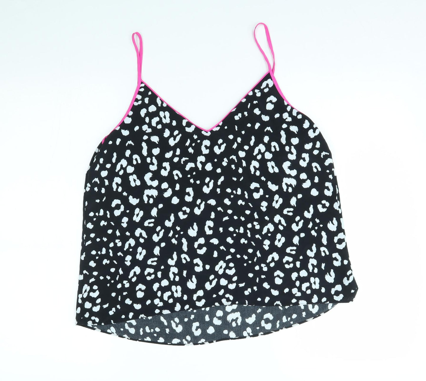 F&F Womens Black Animal Print  Camisole Tank Size 14